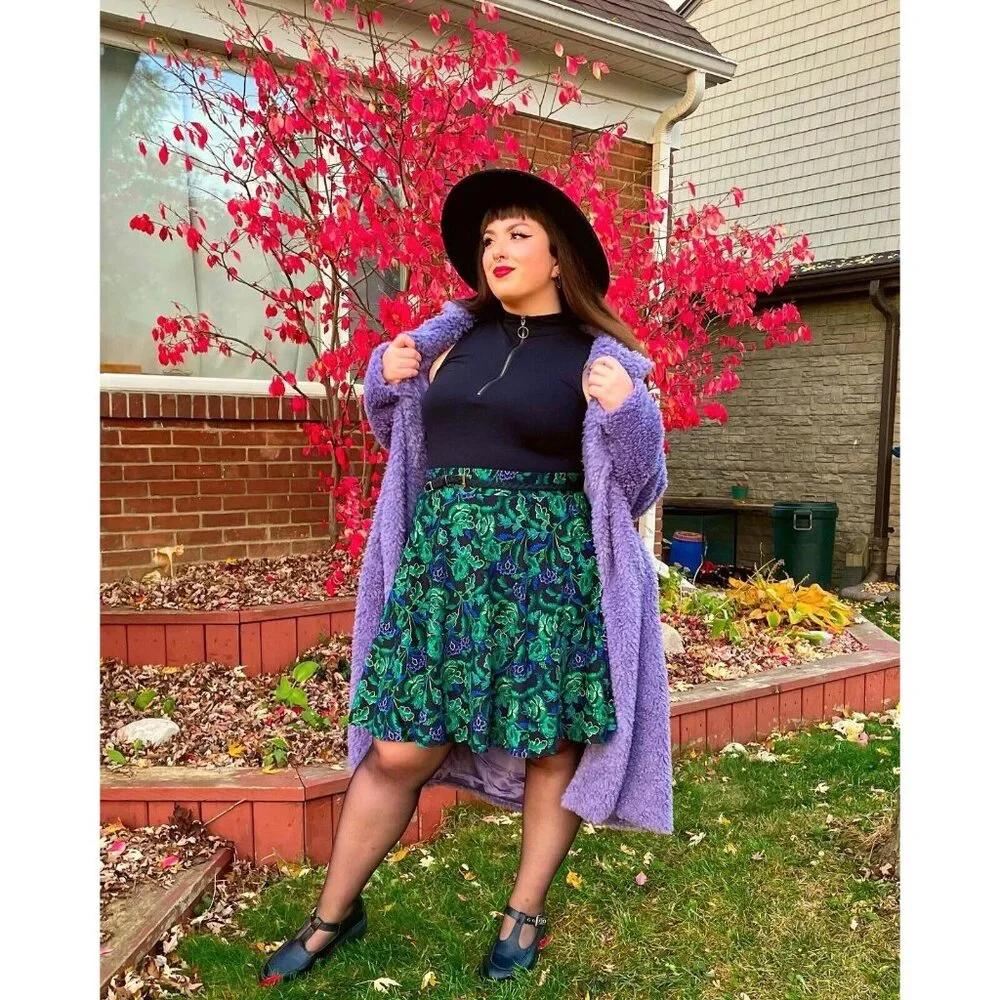 Torrid 0 Maxi Coat Size 12 Purple Soft Sherpa Open Front Lined NWT - Picture 5 of 15